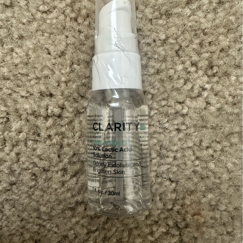 NEW ClarityRx Brighten It 10% Lactic Acid Solution Travel size  30ml